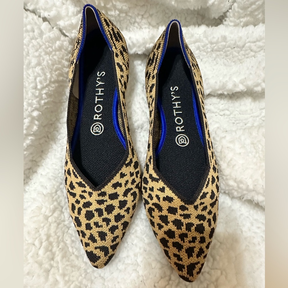 Rothy's Leopard Print point Women's Shoes like new size 9